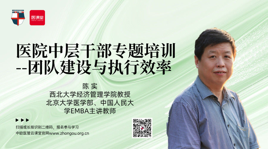 医院中层干部专题培训-团队建设与执行效率-陈实